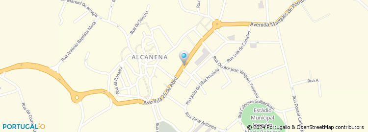Mapa de Apartado 104, Alcanena