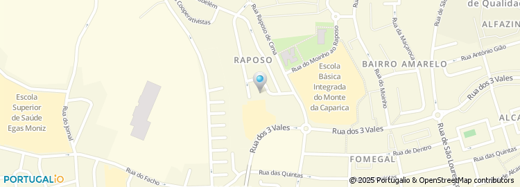 Mapa de Calçada do Raposo