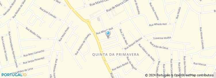 Mapa de Rua Almirante Gago Coutinho