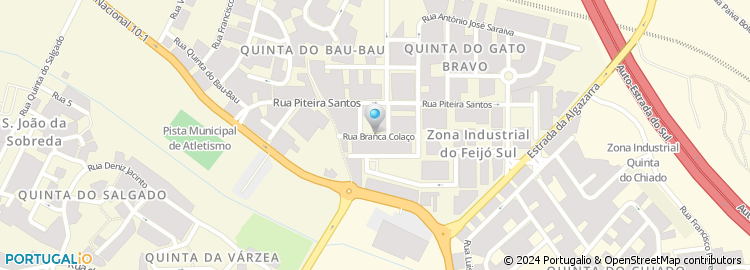 Mapa de Rua Branca Colaço