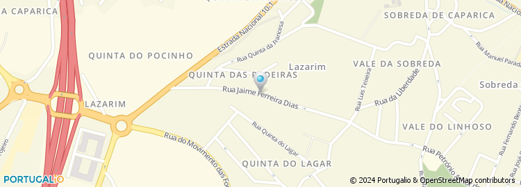 Mapa de Rua das Estrelas à Cerieira