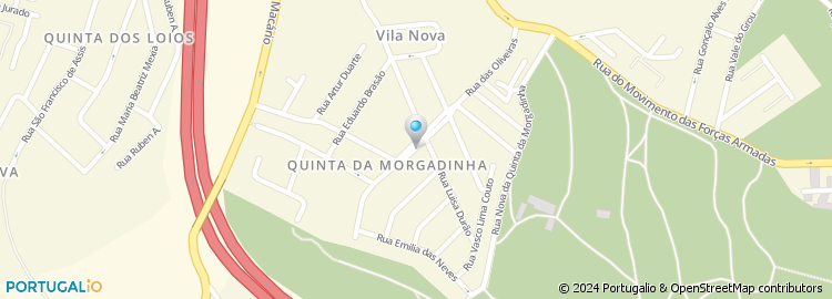 Mapa de Rua das Oliveiras