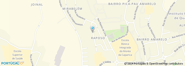 Mapa de Rua do Raposo de Baixo