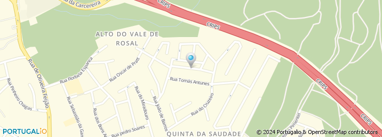 Mapa de Rua Dom Luís de Vasconcelos
