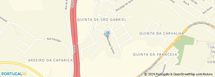 Mapa de Rua Henrique Santos