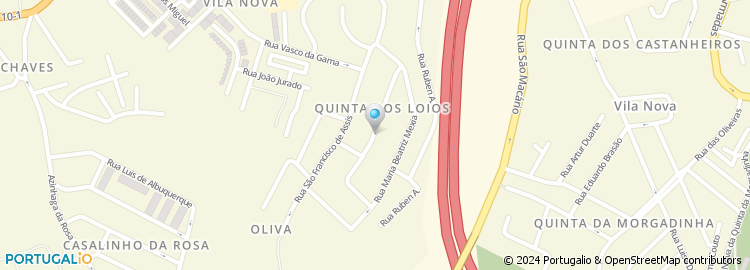 Mapa de Rua Quinta dos Loios