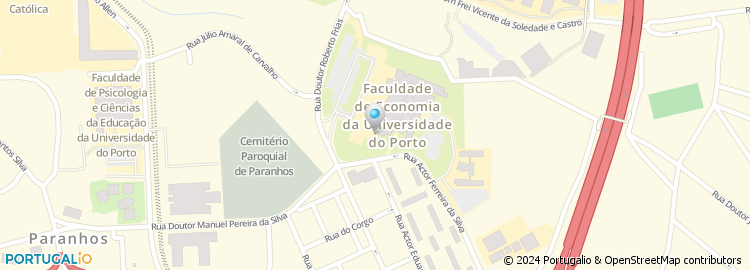 Mapa de Associação de Estudantes da Faculdade de Economia do Porto