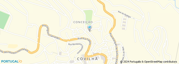 Mapa de Associação de Municipios da Cova da Beira