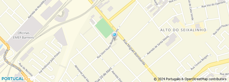 Mapa de Apartado 739, Barreiro
