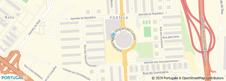 Mapa de Centro Comércio da Portela