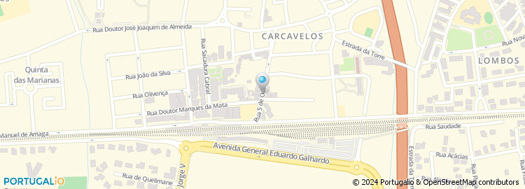 Mapa de Centro de Enfermagem de Carcavelos