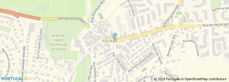 Mapa de Centro de Enfermagem de Oeiras