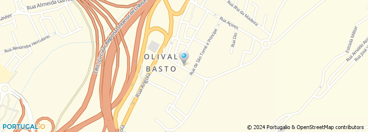 Mapa de Escola Basica do 1.º Ciclo com Jardim de Infancia de Olival Basto