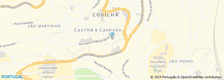 Mapa de Escola Basica do 1.º Ciclo São Silvestre (Covilha)