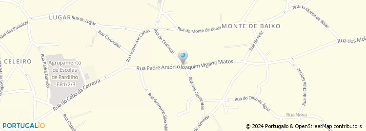 Mapa de Rua Padre António Joaquim Vigário Matos