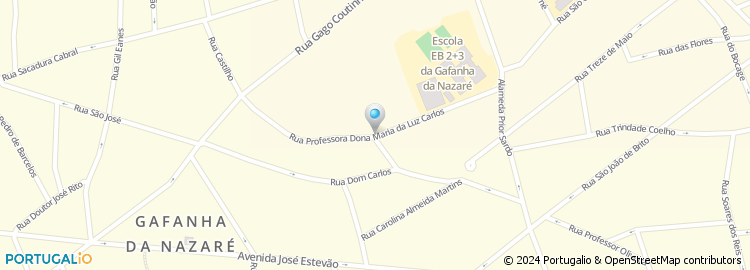 Mapa de Rua Professora Maria da Luz Carlos