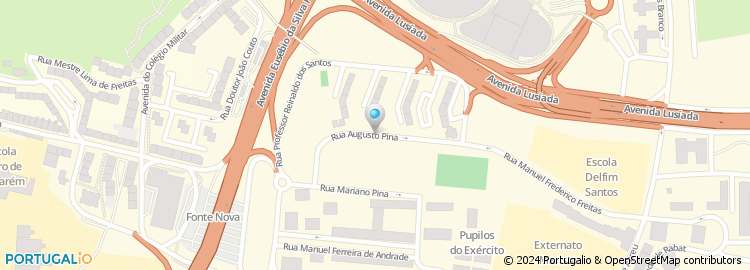 Mapa de Rua Augusto Pina