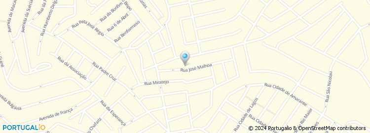 Mapa de Rua José Malhoa