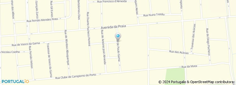 Mapa de Rua Paulo da Gama