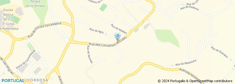 Mapa de Rua Carvalhos do Cabo