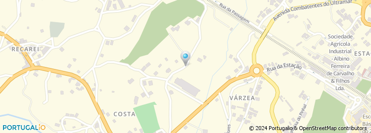 Mapa de Rua de Trás de Várzea