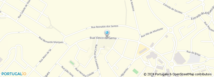 Mapa de Rua Vasco da Gama