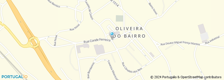 Mapa de Tribunal de Comarca - Oliveira do Bairro