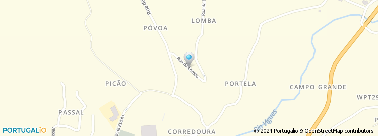 Mapa de Rua da Lomba