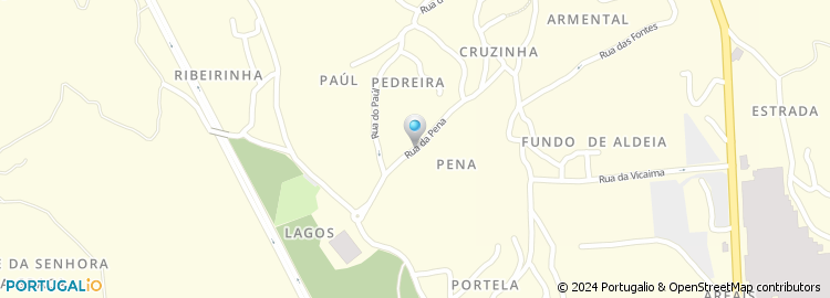 Mapa de Rua da Pena