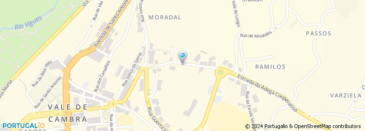 Mapa de Rua das Escadinhas do Moradal