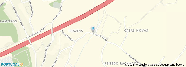 Mapa de Rua de Prazins